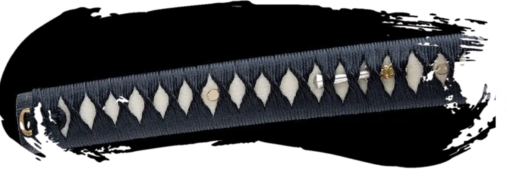 Tsuka con tsukaito negro y samegawa auténtica